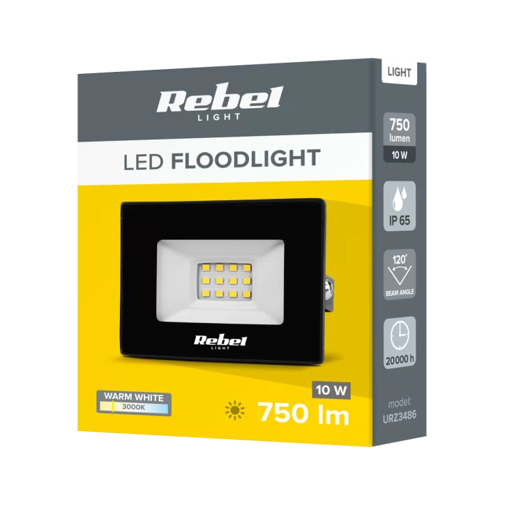 Reflektor LED Rebel 10W (12x2835 SMD), 3000K,230V