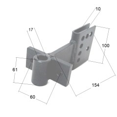 Łącznik przystawek CEDRUS glebogryzarki GL1000N-3/GL09 - Produkt polski