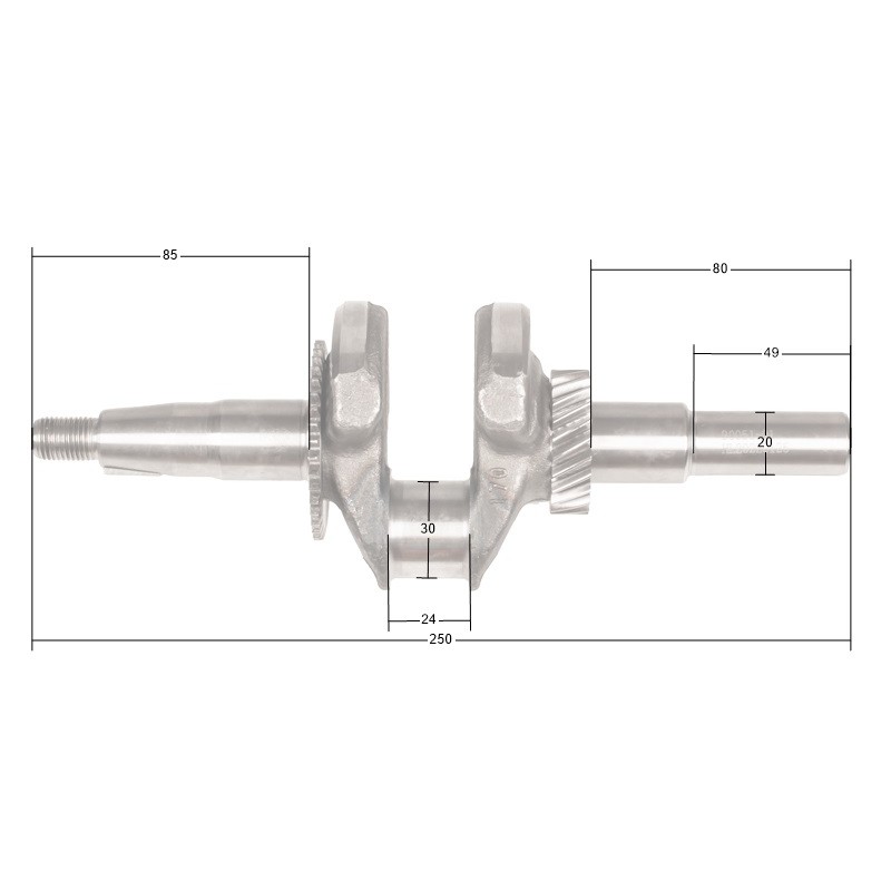 Wał korbowy Loncin G200F(D) zam.130290787-0001 CZĘŚĆ ORYGINALNA