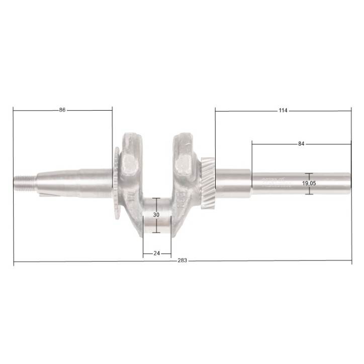 Wał korbowy Loncin G200F(D) LC168F-2 80 mm CZĘŚĆ ORYGINALNA