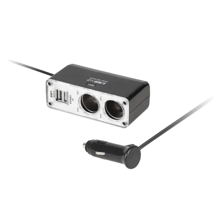 Rozgałęziacz gniazda zapalniczki x2+2xUSB 12V/24V MT-2