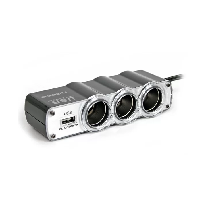 Rozgałęziacz gniazda zapalniczki x3 + USB Rozgałęziacz gniazda zapalniczki x3 + USB