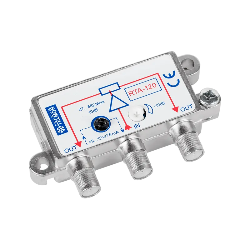 Rozgałęźnik TV RTA 120-aktywny 2-wyjścia-TELMOR Rozgałęźnik TV RTA 120-aktywny 2-wyjścia-TELMOR