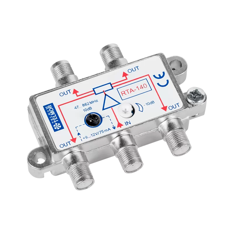 Rozgałęźnik TV RTA 140-aktywny 4-wyjścia-TELMOR