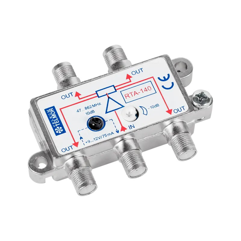 Rozgałęźnik TV RTA 140-aktywny 4-wyjścia-TELMOR Rozgałęźnik TV RTA 140-aktywny 4-wyjścia-TELMOR