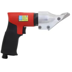 Pneumatyczne nożyce do cięcia blachy z uchwytem pistoletowym.