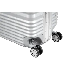 Średnia walizka na kółkach Kruger&Matz srebrna