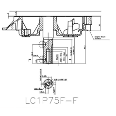 Silnik Loncin LC1P75F-F wał pionowy 22,2 mm / 80 mm