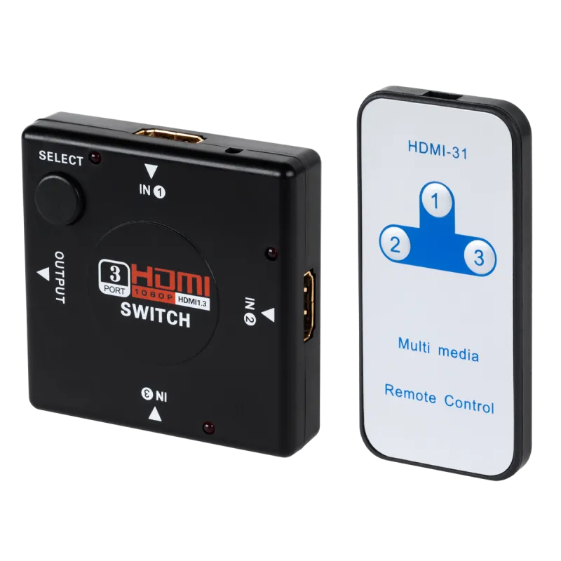Switch HDMI 3/1 z pilotem Switch HDMI 3/1 z pilotem