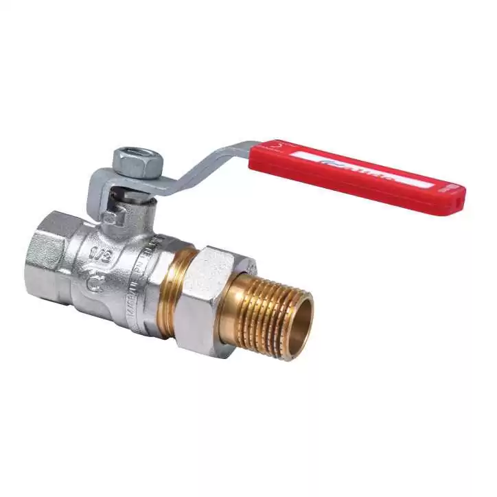 Seria S30 - zawór wodny, kulowy, kątowy GW/GZ 3/4" z półśrubunkiem Seria S30 - zawór wodny, kulowy, kątowy GW/GZ 3/4" z półśrubunkiem