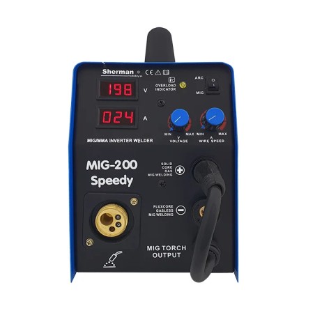 Spawarka Sherman MIG 200 Speedy (230V, 200A/60%, 2R, spaw. bez gazu, wyświetlacz)