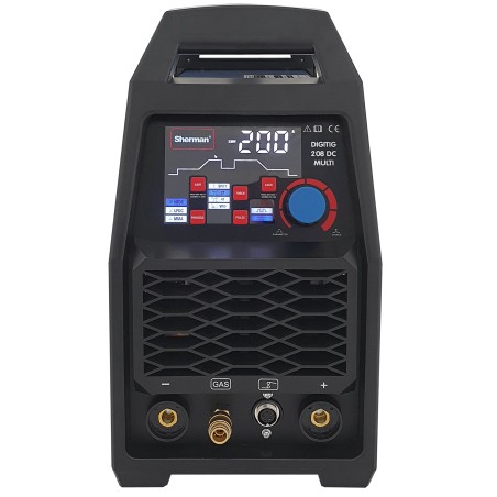 Spawarka Sherman DIGITIG 208 DC MULTI (230V, 200A/60% IGBT, puls, 2T/4T, pamięć, ster.cyfr.)