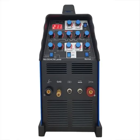 Spawarka Sherman TIG 210 AC/DC pulse (230V, 200A/60%, IGBT, puls, wyświetlacz)