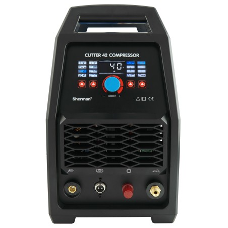 Przecinarka plazmowa Sherman CUTTER 42 COMPRESSOR (230V, 40A/60% IGBT, gr.cięcia 20mm, wyświetlacz LED)