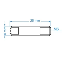 Końcówki typu BINZEL Alu M6x25 (TW-15) 1,2 [50szt]*