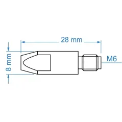 Końcówki typu BINZEL M6x28 (TW-25/36) 1,0 [50szt]*