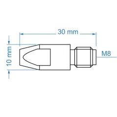 Końcówki typu BINZEL Alu M8x30 (TW-501) 1,0 [50szt]*
