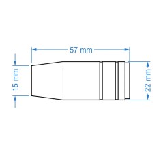 Dysze gazowe typu BINZEL TW-25 stożkowa fi 15 [10szt]*