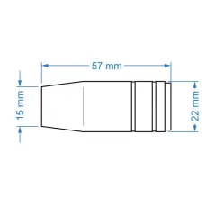 Dysze gazowe typu BINZEL TW-25 stożkowa fi 15 [10szt]*