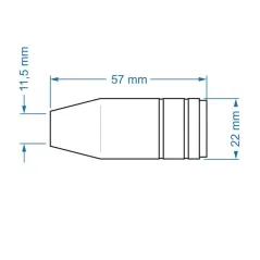 Dysze gazowe typu BINZEL TW-25 mocno stożkowa fi 11,5 [10szt]*