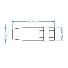 Dysze gazowe typu BINZEL TW-24 stożkowa fi 12,5 [10szt]*