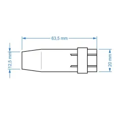 Dysze gazowe typu BINZEL TW-24 stożkowa fi 12,5 [10szt]*