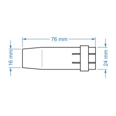 Dysze gazowe typu BINZEL TW-401 stożkowa fi 16 [10szt]*