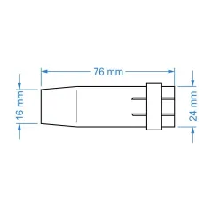 Dysze gazowe typu BINZEL TW-401 stożkowa fi 16 [10szt]*