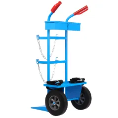 Wózek spawalniczy do butli gazowych 1 butla z półką na spawarkę koła pełne