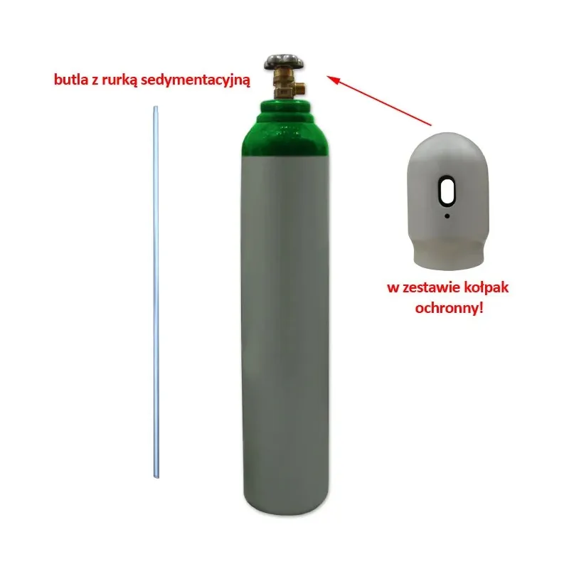butla pełna Ar/CO2 82/18 8L 200 bar z rurką syfonową butla pełna Ar/CO2 82/18 8L 200 bar z rurką syfonową