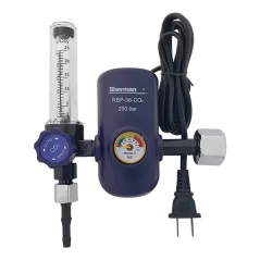 Reduktor seria MINI Ar/CO2 RBP-36-Ar/CO2 z podgrzewaczem i rotametrem AC36V MINI