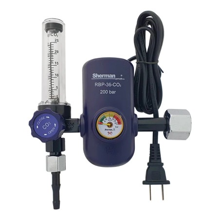 Reduktor seria MINI Ar/CO2 RBP-36-Ar/CO2 z podgrzewaczem i rotametrem AC36V MINI