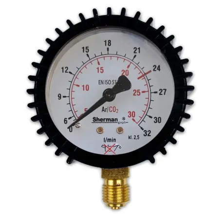 Manometr z osłoną fi 63 mm315 bar - 1/4'' CO2/Ar TURBO