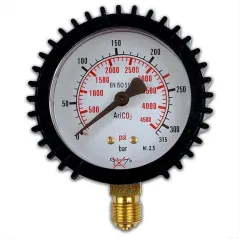 manometr z osłoną fi 63 mm 16 bar - M12x1.5 CO2/Ar