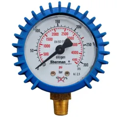 Manometr z osłoną fi 50 mm tlen 315bar 1/8"RH MOUSE