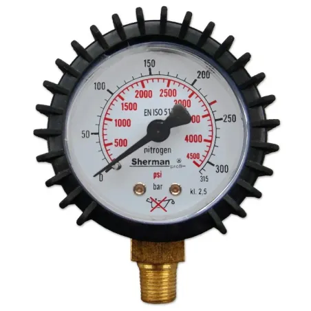 Manometr z osłoną fi 50 mm azot 16bar 1/8" RH MOUSE