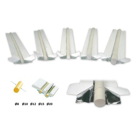 Spawalnicza podkładka ceramiczna walcowa WT-901 fi 8 pakiet 590 mm