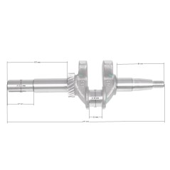 Wał korbowy Zongshen Xp200 6,5Hp 22,2 mm
