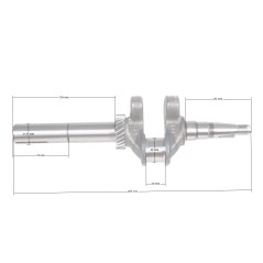 Wał korbowy Zongshen Xp200A 6,5Hp 25Mm 70Mm