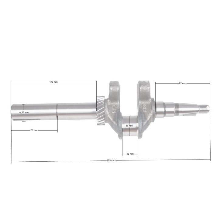 Wał korbowy Zongshen Xp200A 6,5Hp 25Mm 70Mm