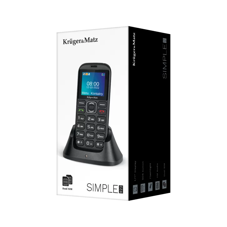 Telefon GSM dla seniora Kruger&Matz Simple 922 4G