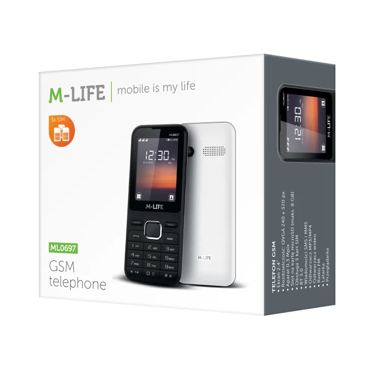 Telefon GSM M-Life ML697 czarny