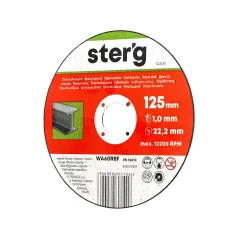 Tarcza korundowa 125 x 1.0 x 22.2 mm, do metalu