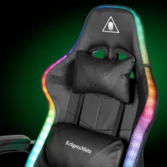 Fotel gamingowy Kruger&Matz GX-150 Czarny LED 7-punktowy masaż