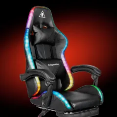 Fotel gamingowy Kruger&Matz GX-150 Czarny LED 7-punktowy masaż