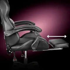 Fotel gamingowy Kruger&Matz GX-150 Czarny LED 7-punktowy masaż