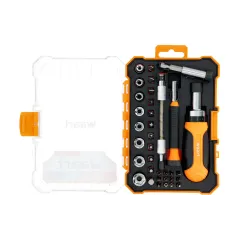 Zestaw wkrętak z grzechotką i końcówki 35 szt.