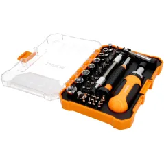 Zestaw wkrętak z grzechotką i końcówki 35 szt.