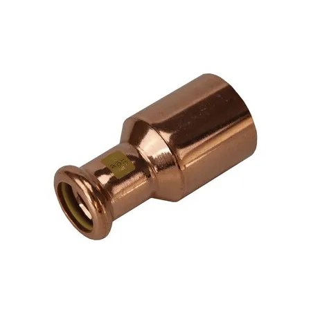 Nypel redukcyjny do gazu DN 22X18 miedziany Press profil M