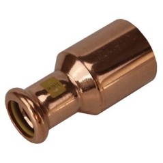 Nypel redukcyjny do gazu DN22X15 miedziany Press profil M